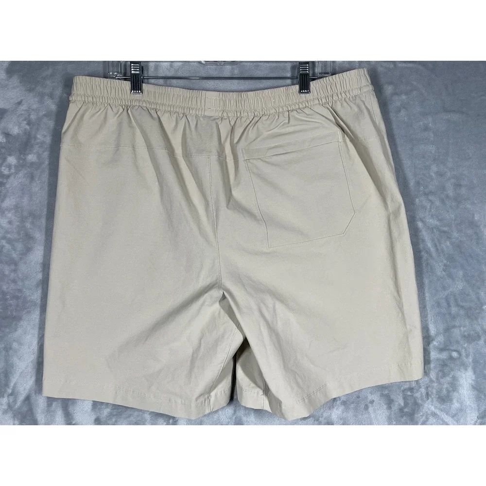 Lululemon Lab Utilitech Shorts Mens XXL Beige Tan Drawstring LM7BDES